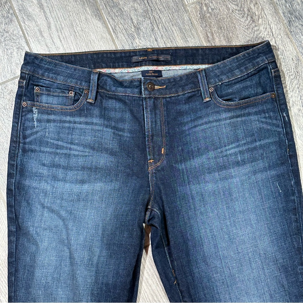 Ladies LEVI’S 545 Dark Wash 545 Ankle Skinny Jeans 16 - Picture 2 of 10